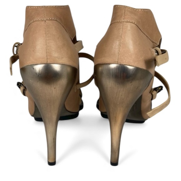 AllSaints Spitalfields Jacks Place high-heel sandals leather & metallic stiletto - Picture 8 of 13